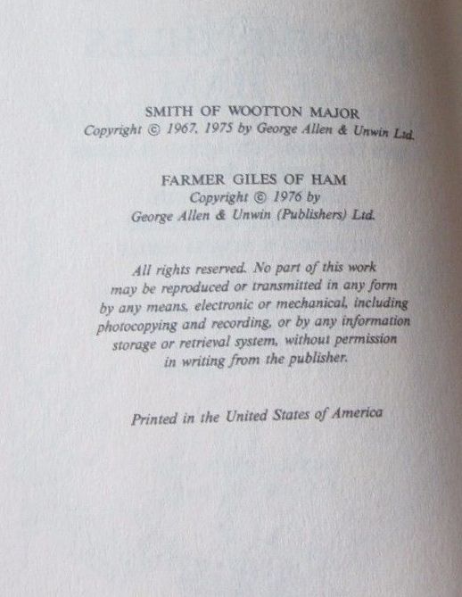 smith of wootton major & farmer giles of ham